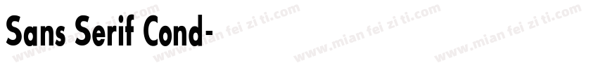 Sans Serif Cond字体转换